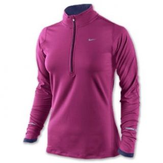 Nike Lady Element Half Zip Long Sleeve Running Top   Small   Purple : Athletic Tank Top Shirts : Clothing