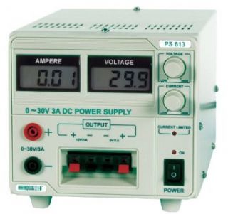 Velleman PS613U Fixed Laboratory Power Supply (0 30Vdc + 5Vdc + 12Vdc): Industrial & Scientific