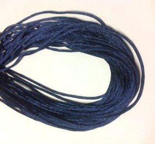 25 Yards(75feet)   2mm(1/13") Navy Blue Satin Rattail Cord Chinese/china Knot Rat Tail Jewelry Braid 100% Polyester: Everything Else