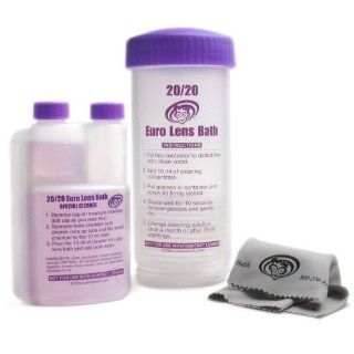 2020 Euro Lens Bath   Unique Eyeglass Cleaner  One of a kind Complete Starter Kit (Washer, Solution, & Microfiber Cleaning Cloth)Simply place glasses in our patented washer & shake (Previously Known as Emerald City Eyeworks) Health & Personal 