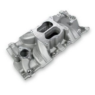Weiand 8126 Street Warrior Square/Spread Bore Satin Intake Manifold with 1987 and Later Cast Iron Heads: Automotive