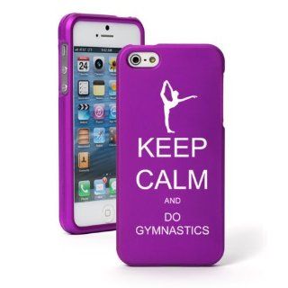 Apple iPhone 5 5S Purple Rubber Hard Case Snap on 2 piece Keep Calm and Do Gymnastics: Cell Phones & Accessories