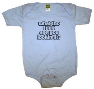 Oddi Tees WHAT THE F*** ARE YOU LOOKING AT? Baby Funny Romper Snapsuit Onesie: Clothing