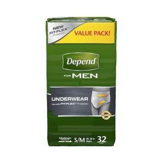 Depend Maximum Absorbency Underwear for Men, Small/Medium, 32 Count Packaging May Vary: Health & Personal Care