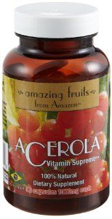 Amazing Fruits From , Acerola Vitamin Supreme (1000 mg) Dietary Supplement, 90 Count Capsules: Health & Personal Care