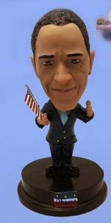 Barack Obama Bobble Head Doll solid poly resin Barack Obama Bobblehead SIZE 7"   MOST AUTHENTIC LOOKING BOBBLEHEAD ON MARKET: Toys & Games