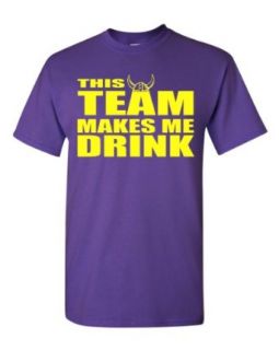 This Team Makes Me Drink Minnesota Adult T Shirt Tee: Clothing