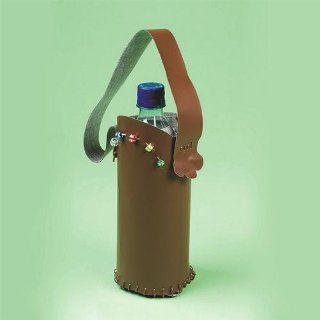 Leather Look Water Bottle Holder Craft Kit (Makes 12) Toys & Games