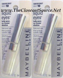 Maybelline Liquid Eyes Long Wear, No Crease Eye Shadow, # 10 Forever Frost (2 tubes) : Eye Glosses : Beauty