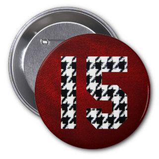 Fantastic Fifteen Houndstooth Print Buttons