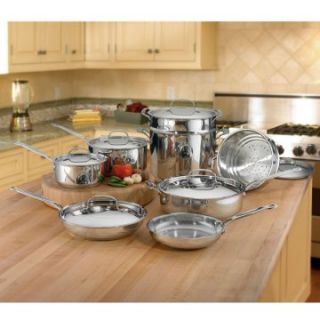 Cuisinart Chef's Classic Stainless Steel 14 piece Cookware Set   Cookware Sets
