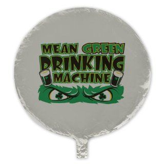 Mylar Balloon Drinking Humor Mean Green Drinking Machine Irish Shamrock Beer: Everything Else