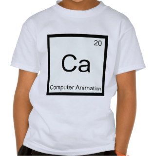 Ca   Computer Animation Funny Chemistry Element T Tee Shirt