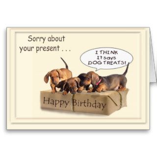 A Dachsund Birthday Greeting Cards