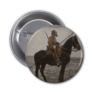 German Lancer on Horseback Button