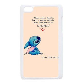 DiyCaseStore Custom Personalized Disney Lilo and Stitch Ipod Touch 4 Best Durable Cover Case   Ohana means family,family means nobody gets left behind,or forgotten.: Cell Phones & Accessories