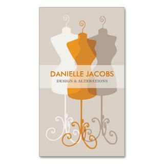 Dress Form Alteration & Fashion Design Card Business Card Template
