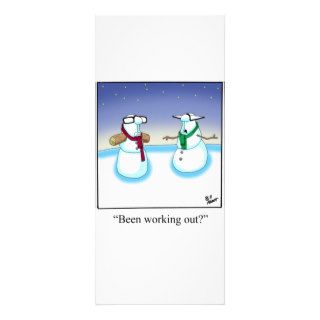 Funny Holiday Snowman Cartoon Gift Personalized Rack Card
