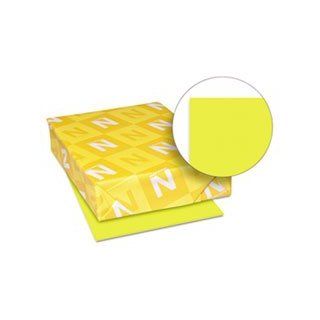 * Astrobrights Colored Card Stock, 65 lb., 8 1/2 x 11, Sunburst Yellow, 250 Sheets   Cardstock Papers