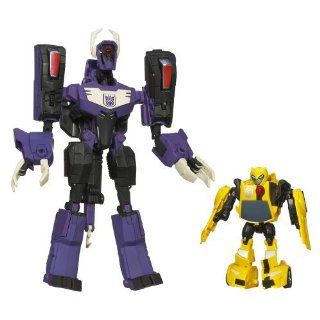 Transformers Animated Exclusive Deluxe Action Figure 2 Pack Shockwave VS. Bumblebee: Toys & Games