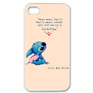 DiyCaseStore Custom Personalized Disney Lilo and Stitch iPhone 4 4S Best Durable Cover Case   Ohana means family, family means nobody gets left behind, or forgotten.: 0521399532885: Books
