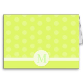 Modern Yellow Polka Dot Note Card Thank you
