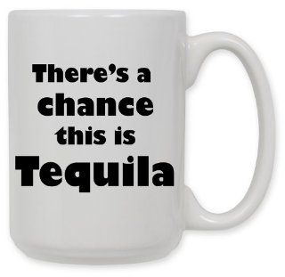 15 Ounce Ceramic Coffee Mug   Might be Tequila: Mugs Funny: Kitchen & Dining