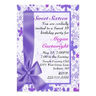 Pretty Sweet sixteen Birthday Invitation