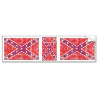 3 Distressed Grunge Redneck Flags   You cut apart! Bumper Stickers