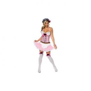 Lil Miss Tuffet Adult Halloween Costume Size 10 14 Large: Clothing
