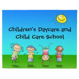 Happy Children Play in Sun, Kids Outdoors Puzzle