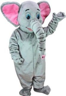 Pinky Elephant Mascot Costume: Clothing
