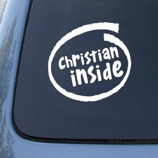 CHRISTIAN INSIDE   Car, Truck, Notebook, Vinyl Decal Sticker #1970  Vinyl Color: White: Automotive