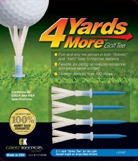 4 More Yards Plastic Golf Tees   3 1/4"   Blue (4 Tees): Everything Else