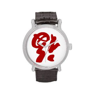 PixDezines fook/chinese character/luck/diy color Wrist Watch