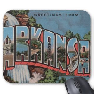 Arkansas (Waterfall Scene)   Large Letter Scenes Mousepad