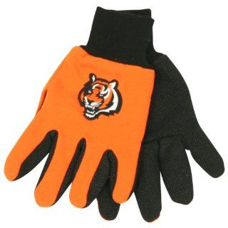 Cincinnati Bengals 2 Tone Jersey Gloves (One Size Fits Most Ages 13+)   Orange / Black : Sports Fan Jerseys : Sports & Outdoors