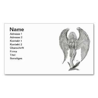 Angel pencil drawing Black and white Design Business Card Templates
