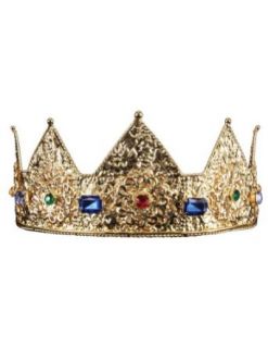 Costume Hat Gold Crown Adult Halloween Costume   Most Adults: Clothing