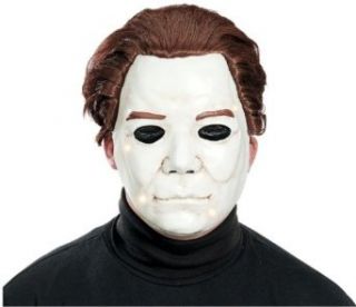 Paper Magic Men's Michael Myers Mask One Size Fits Most White and Brown Clothing