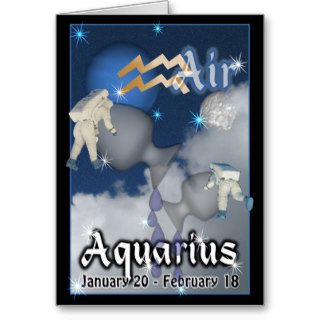 Aquarius Zodiac Birthday card