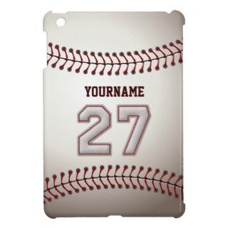 Cool Baseball Stitches   Custom Number 27 and Name Case For The iPad Mini