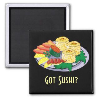 Customizable Sushi Magnet   Add text, background.
