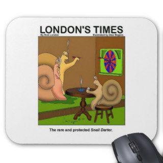 Snail Darter Funny Cartoon Gifts & Tees Mousepads
