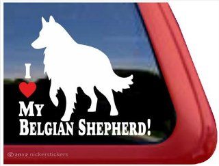 I Love My Belgian Shepherd! ~ Belgian Sheepdog Vinyl Window Auto Decal Sticker: Automotive