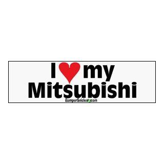 i Love My Mitsubishi   stickers (Small 5 x 1.4 in.): Automotive
