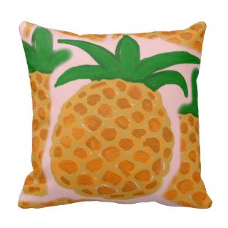Hawaiian Style Pineapple Throw Pillow