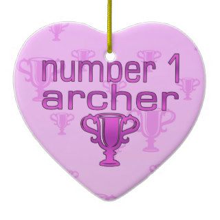 Archery Gifts for Her: Number 1 Archer Christmas Ornaments
