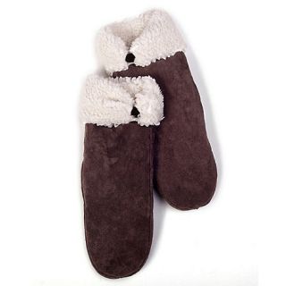 Isotoner Chocolate sherpa lined suede mitten