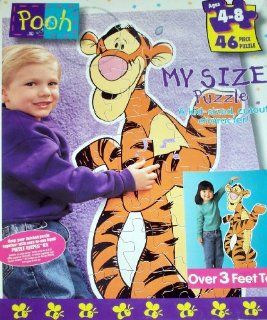 Winnie the Pooh My Size Puzzle   Tigger 46 Piece Kid Sized Character Puzzle: Toys & Games